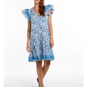 Bindu Kaila Dress - Blue Paisley